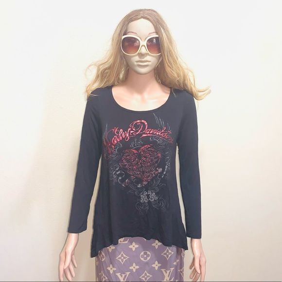 HarleyDavidson Tops Rareharleydavidson Long Sleeve Shirt Womens Poshmark
